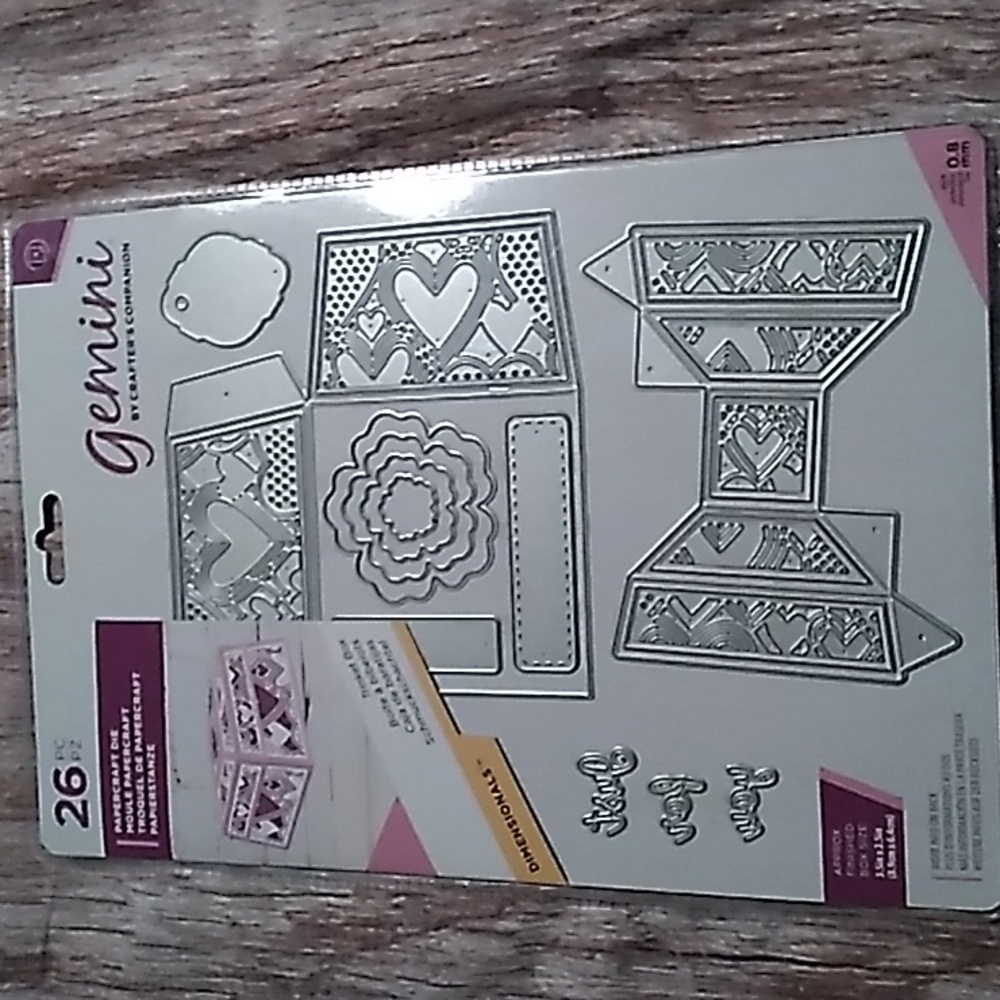 Gemini papercraft die by Crafters companion dimensionals